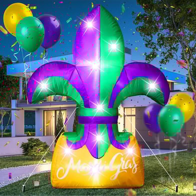 Inflatable Fleur-de-Lis yard decoration