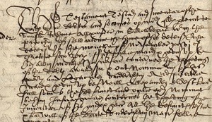 Image showing an extract from a 1637 testament 