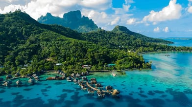 Bora Bora: Stunning coral reefs and luxurious water villas for a dream honeymoon