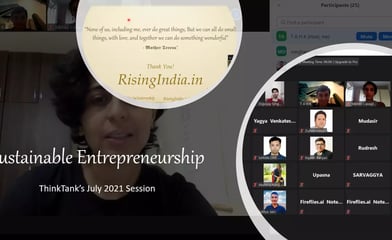 RisingIndia ThinkTank featured Physio Meghna Dave Founder Health Q who also appeared for SharkTank I