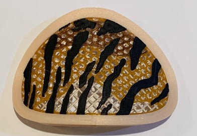 Tiger decoration, Side view, Flo mask