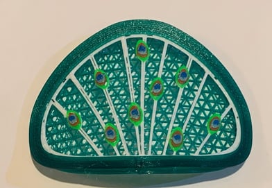 Peacock feathers decoration for Flo mask