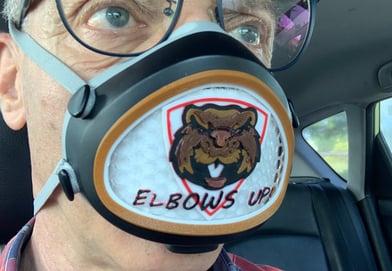 Elbows UP! - Flo Mask Decoration - Beaver head.