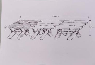 a sketch of a table design