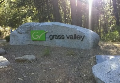 The Providence Mine Road Grass Valley entrance rock