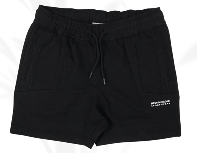 Black shorts with brand print