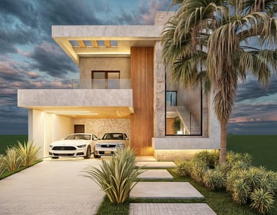 Projeto residencial moderno em Porto Feliz - Aborin Arquitetura