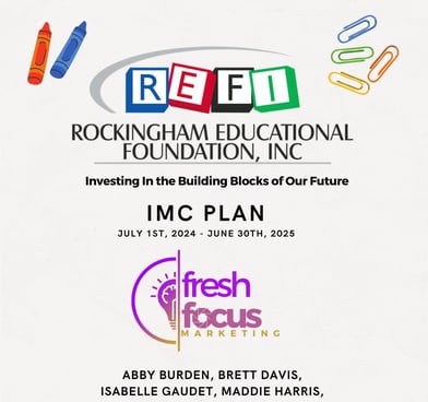 The cover page for an Integrated Marketing Communications plan 