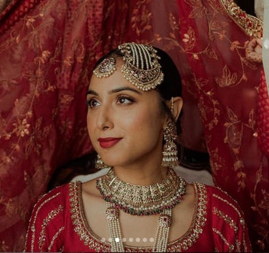 Beautiful Indian bride on her wedding day wearing Punjabi, Ludhiana and Lahore