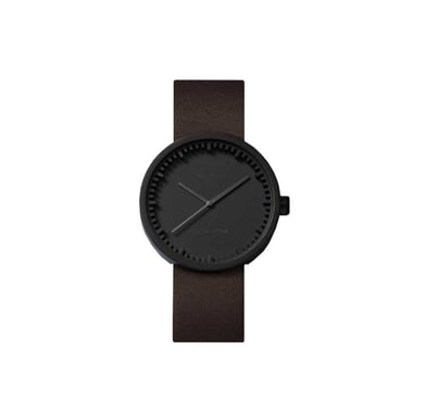 Black With Brown Leather Strap Tube Watch D Series
