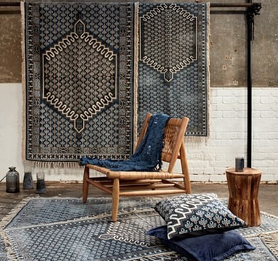 LARGE POPPY FIELD RUG