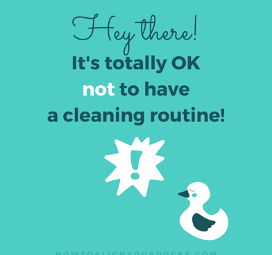 It's totally OK NOT to have a cleaning routine!