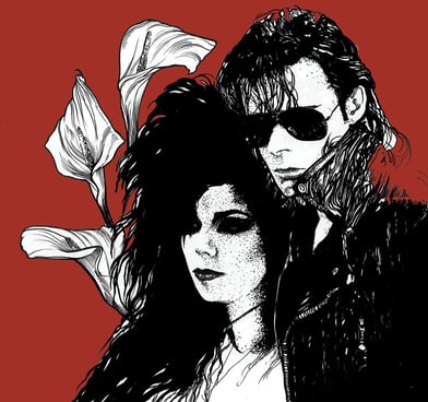 sisters of mercy andrew eldritch fan art patricia morrison drawing