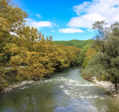 Voidomatis river view from Aristi bridge