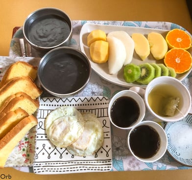Traditional breakfast at the Jeonju Hanok Village