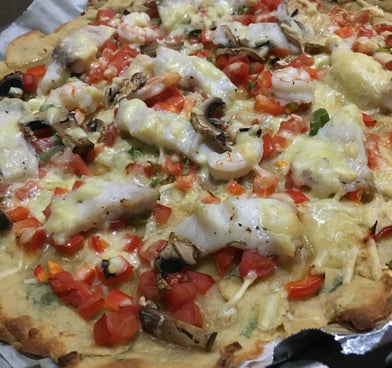 seafood low GI pizza