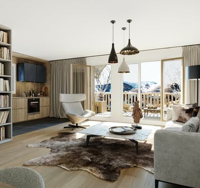 Image de l'intérieur d'un des appartements de la résidence dont traite ce site 