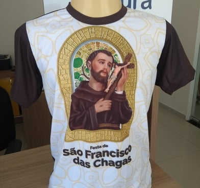 Camisa religiosa católica São Francisco Ventura Camisetas