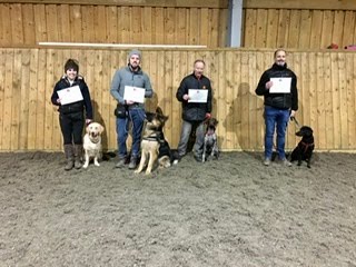 Class with obedience certificates photo