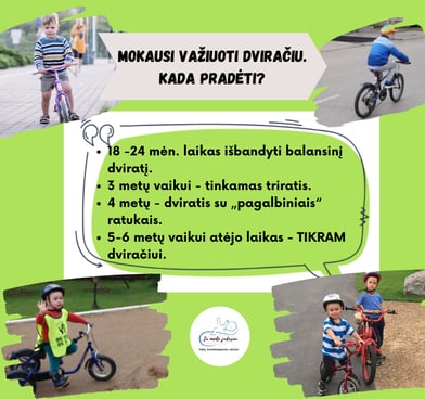 Mokausi važiuoti dviračiu