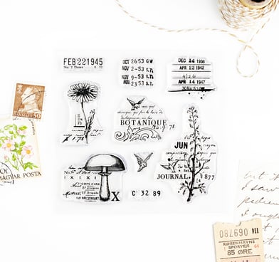 Botanique – Clear rubber stamp set 4x4 inches