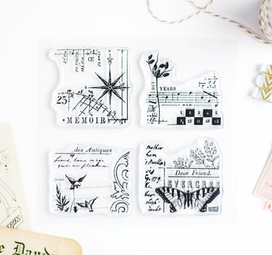 Evergreen – Clear rubber stamp set 4x4 inches