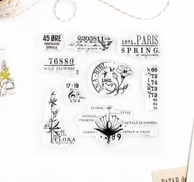 The Seasons: Spring – Clear rubber stamp set 4x4 inches