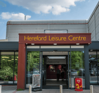 Hereford Leisure Centre entrance