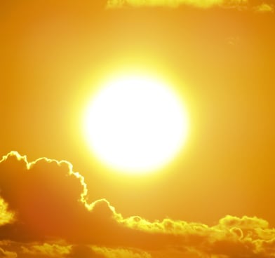 A dazzling sun
