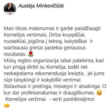 Anglu lietuviu vertimo paslaugos atsiliepimai