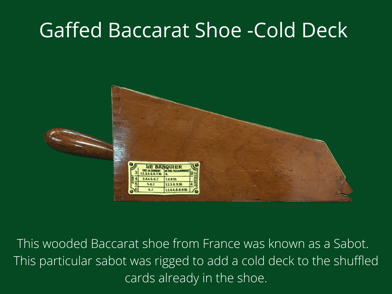 Gaffed shoe electronic deck hold out