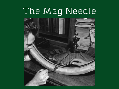 Roulette wheel magnetic needle