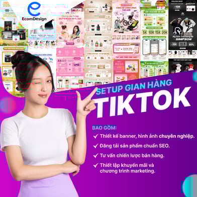 Setup gian hàng TikTok