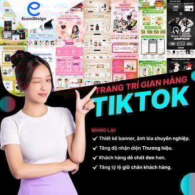 Trang trí gian hàng TikTok