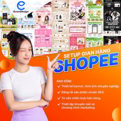 Setup gian hàng gian hàng shopee