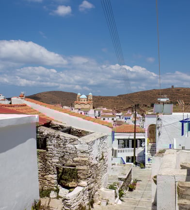 Greek island traditional alley