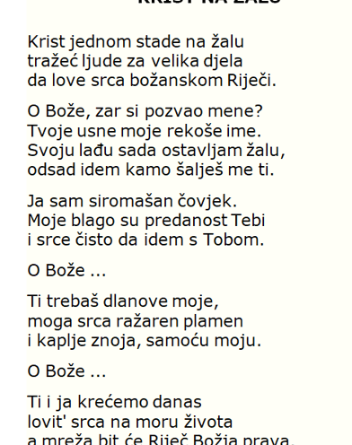 KRIST NA ŽALU