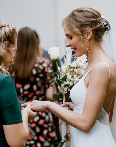 one of the TOP hairstyles for brides: effortless low bun