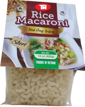 Rice Macaroni Short (White) , Nui ống trắng UpBe Food 