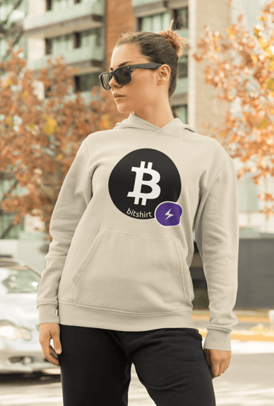 Hoodie Bitshirt "Nemesis Black" Logo Bitcoin 100% en Silicone. 