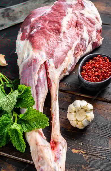 a raw Mutton meatloafy 