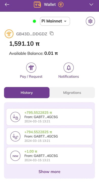 wallet pi mainnet