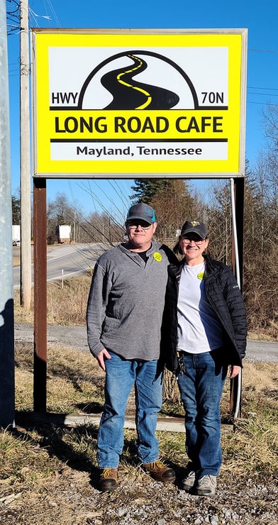 Bruce and Mary Beth Long, Owners of the Long Road Cafe, Mayland, TN