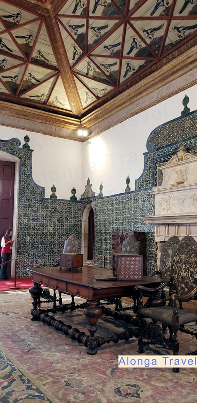 Magnificent Magpie room with beautiful ceramic tiles in National Palace of Sintra