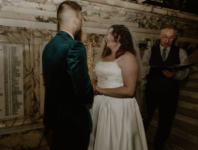 Couple Saying Vows At Ceremony