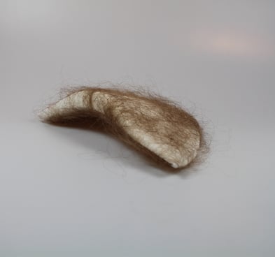 Jennifer Mae Wood, The Third Shift, Women's shoulder pad, hair, needle, 6x4x6, 2016,