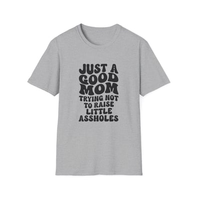 a t - shirt with a slogan just a good mom