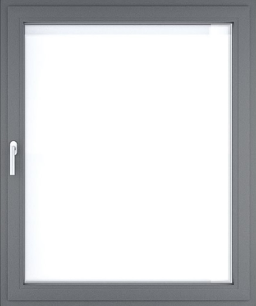 a window with a white frame and a white door