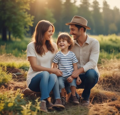 peaceful and protected family