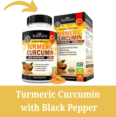 a bottle of turmic cucumin cucumin with a box of